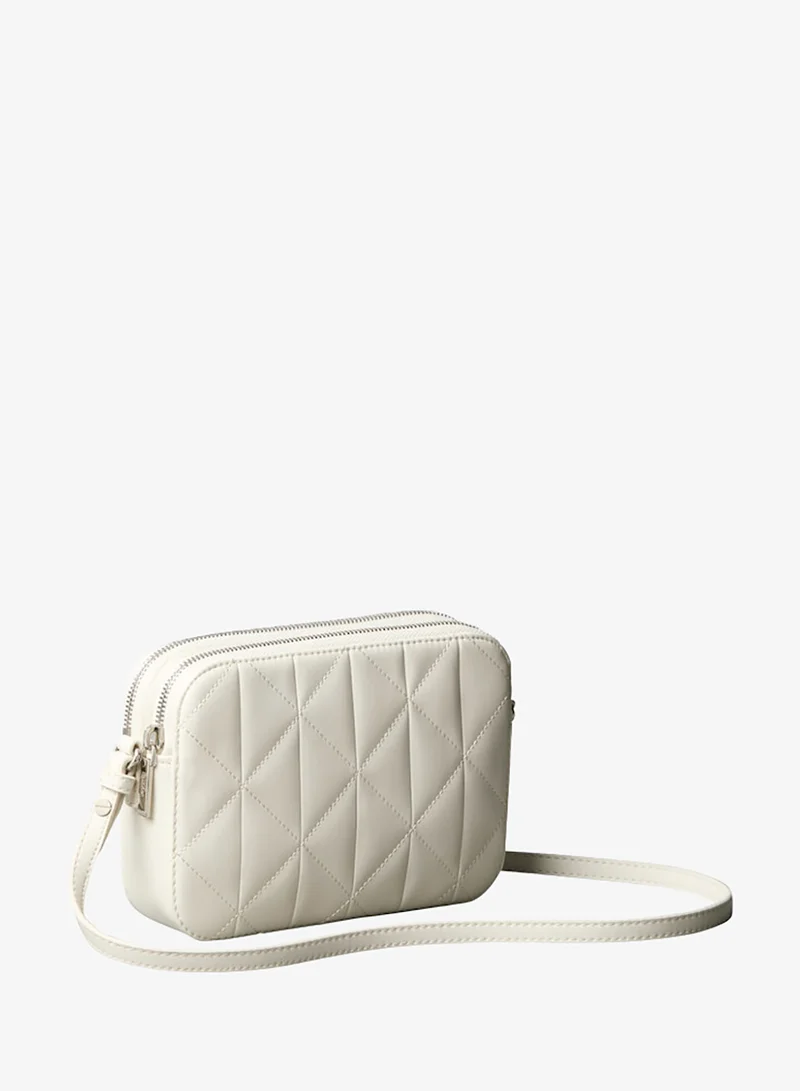 CALVIN KLEIN Quilted Emblem Logo Double Zip Camera Bag